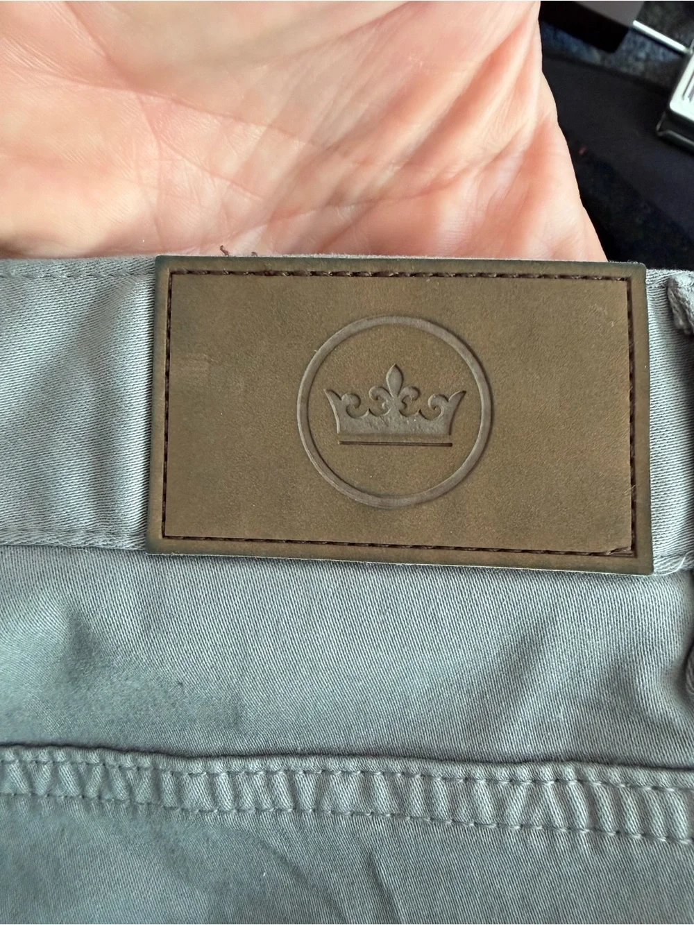 Peter Millar Crown Collection Sateen Stretch Pants Gray 35x30